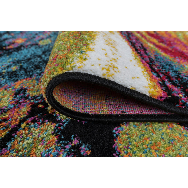 Latitude Run® Weisman Abstract Yellow/Blue Area Rug & Reviews Wayfair